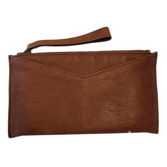 Rachel Roy | EXCELLENT CONDITION Brown Soft Leather Wristlet ~10"x5.5" - Picture 1 of 16